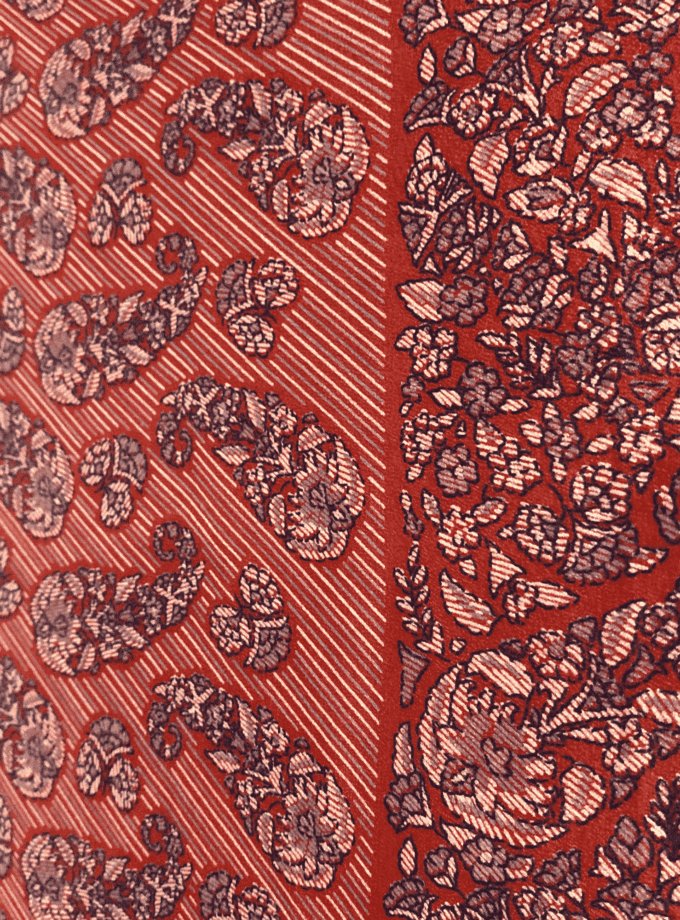 Carré Galitzine — Foulard soie luxe, paisley vintage Italie
