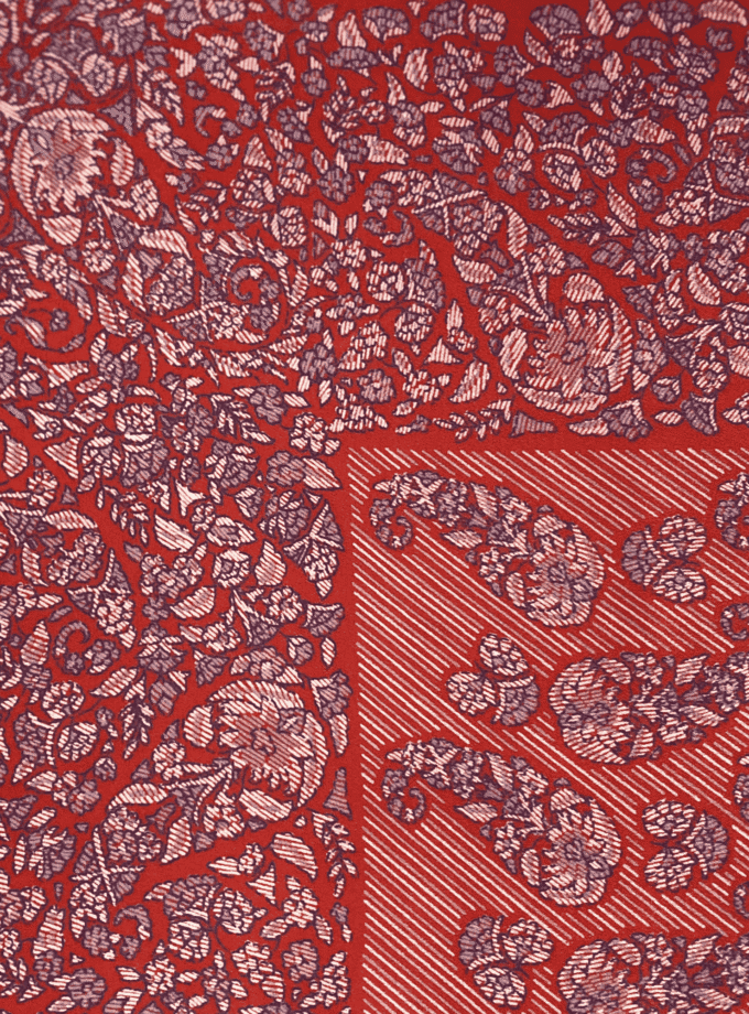 Carré Galitzine — Foulard soie luxe, paisley vintage Italie