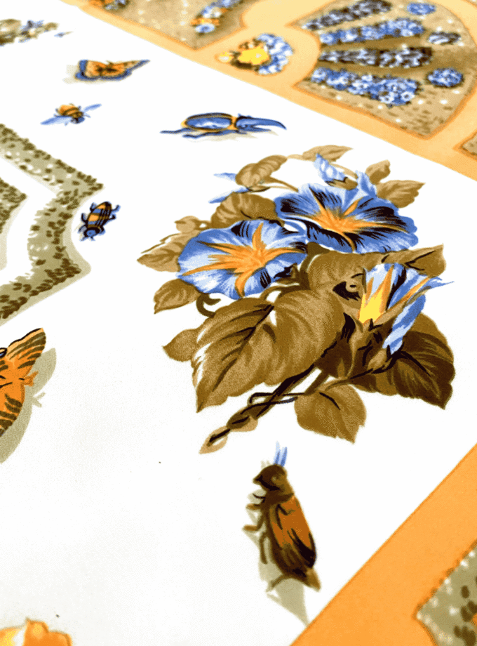 Carré L'Orangerie — Foulard en soie imprimé jardin botanique