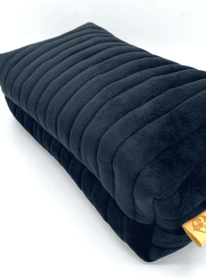 Rec Côte — Trousse de voyage velours noir matelassé
