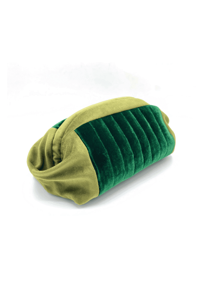 Sulu Absinthe — Pochette velours jade & velours olive