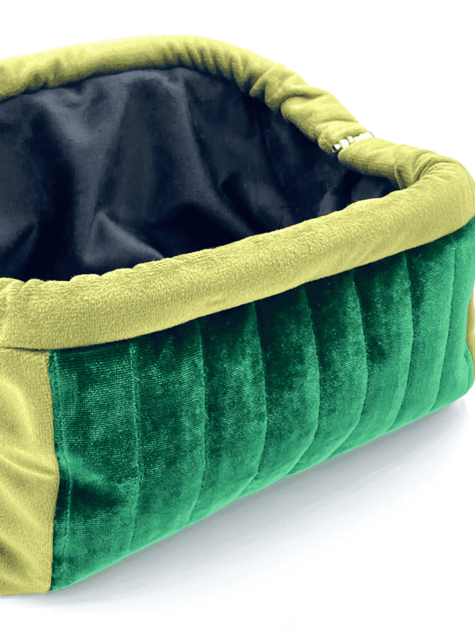 Sulu Absinthe — Pochette velours jade & velours olive