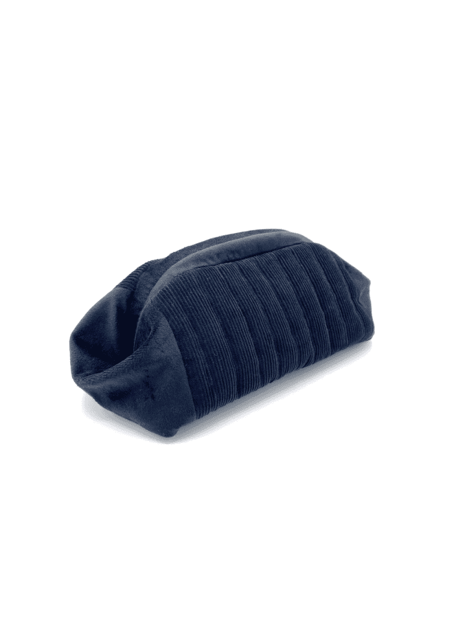Sulu Minuit — Trousse maquillage noir velours côtelé