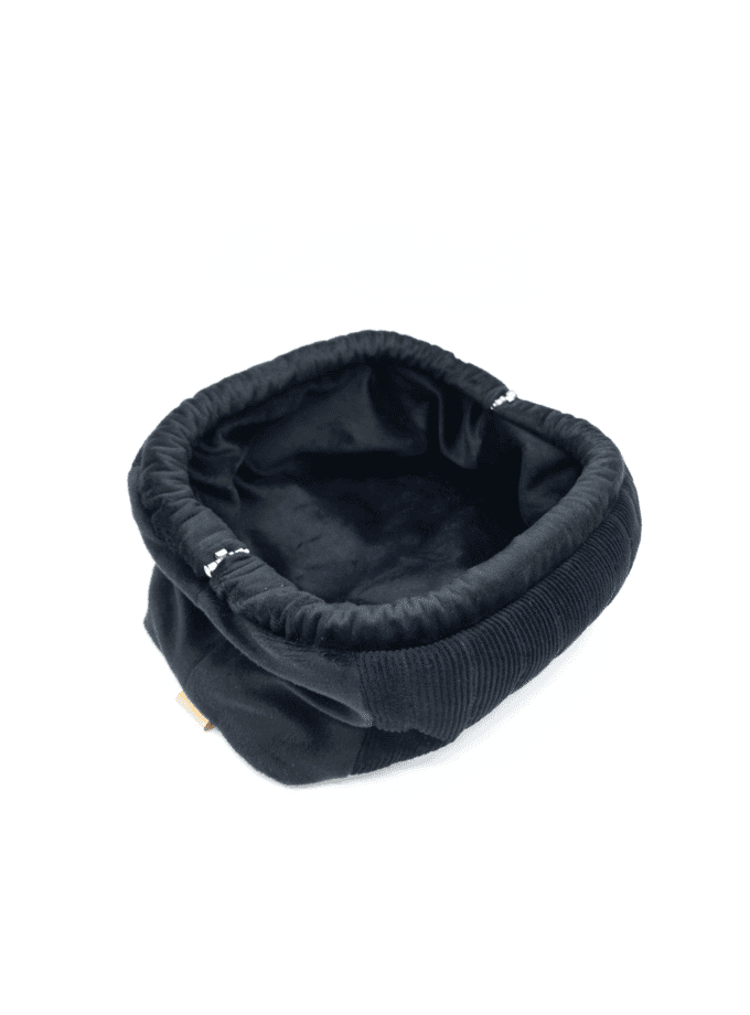 Sulu Minuit — Trousse maquillage noir velours côtelé