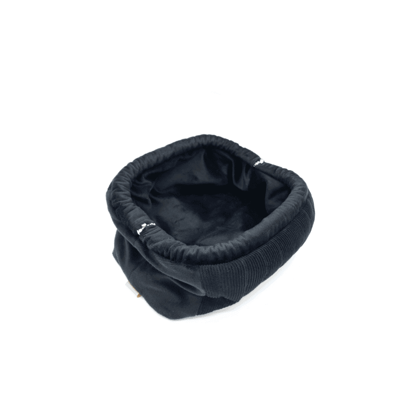 Sulu Minuit — Trousse maquillage noir velours côtelé – Image 3