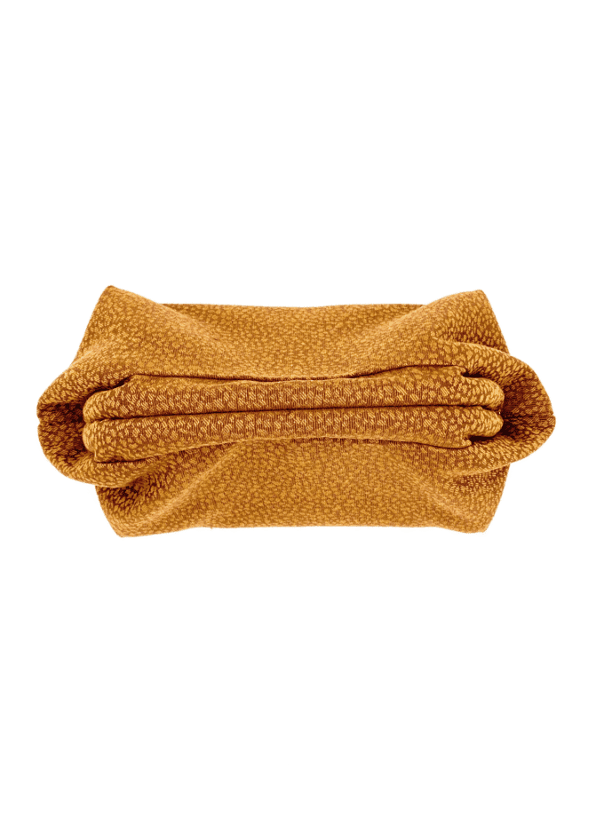 Sulu Savane — Petite trousse tissu imprimé brun cuivré