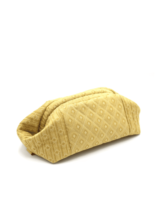 Sulu Soleil — Pochette femme dorée jacquard & velours