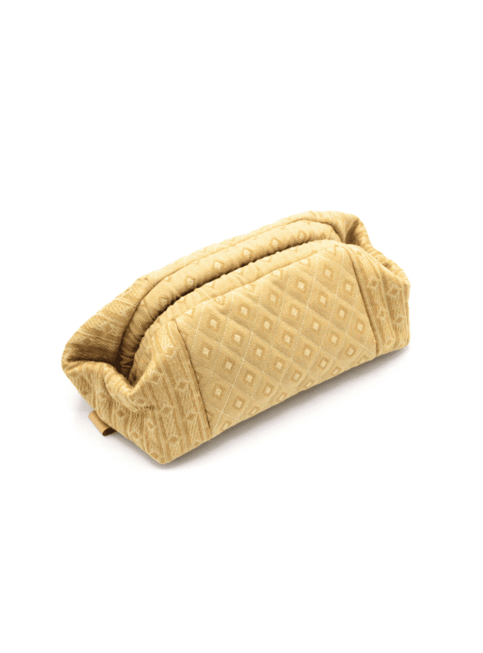 Sulu Soleil — Pochette femme dorée jacquard & velours